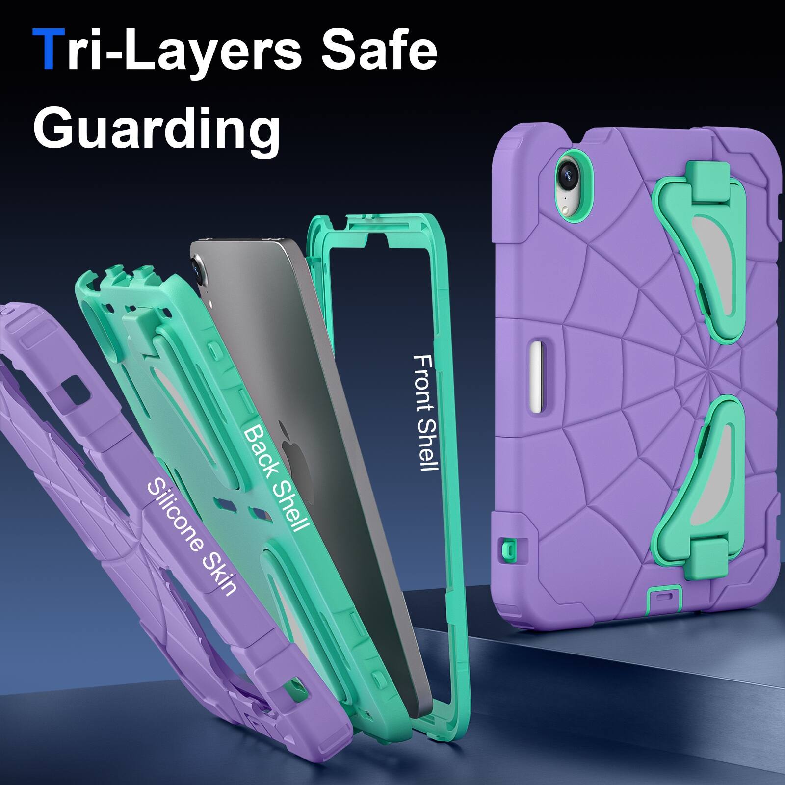 UUCOVER Kids Case for iPad mini A17 Pro 8.3 inch 2024/mini 6th Gen 2021 ...
