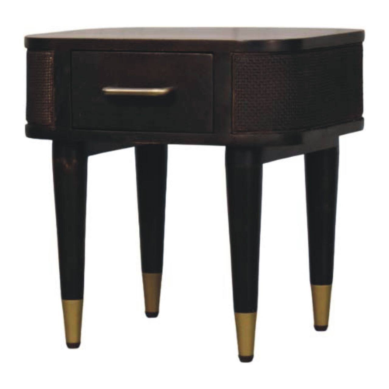 Left. Artisan Furniture - Artisan Furniture Solid Wood Belmont Bedside - Brown.