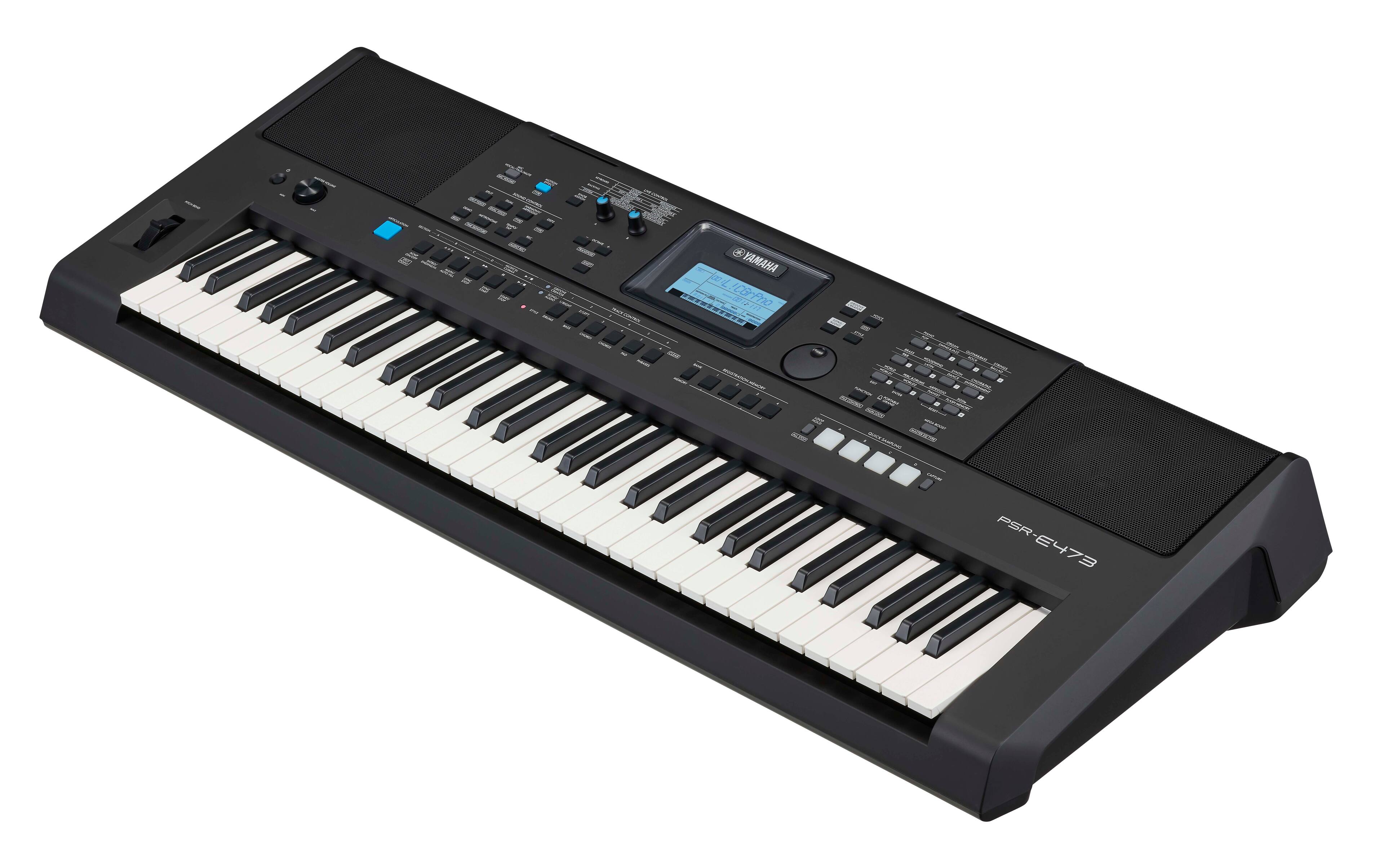 Alt View 11. Yamaha - PSR-E373 EPS 61-Key Keyboard Pack with X-Stand, AC Adapter, Headphones, and Software - Black.
