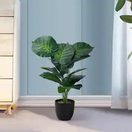 Oumilen - Der Rose Fake Plants Large Artificial Tropical Faux Plants Indoor Tall for Room Home Bathroom Farmhouse Outdoor Decor