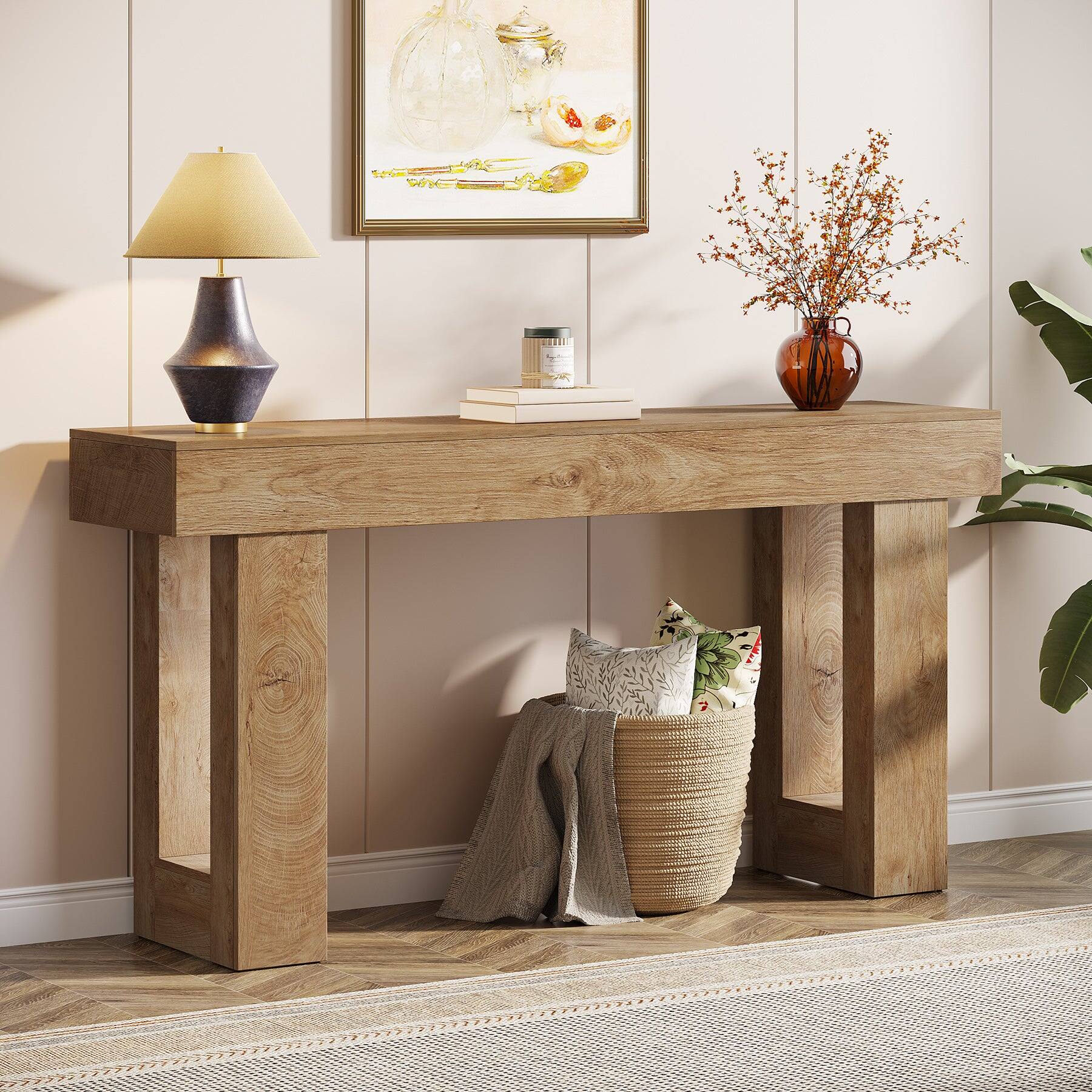 Tribesigns Console Table with Engineered Wood Construction and ...