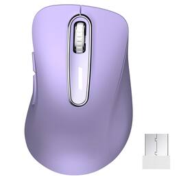 Comfort Essence - Wireless Mouse Computer Mice With Usb Receiver Portable Cordless For Laptop Pc Desktop 5 Buttons - Wireless - Lilac