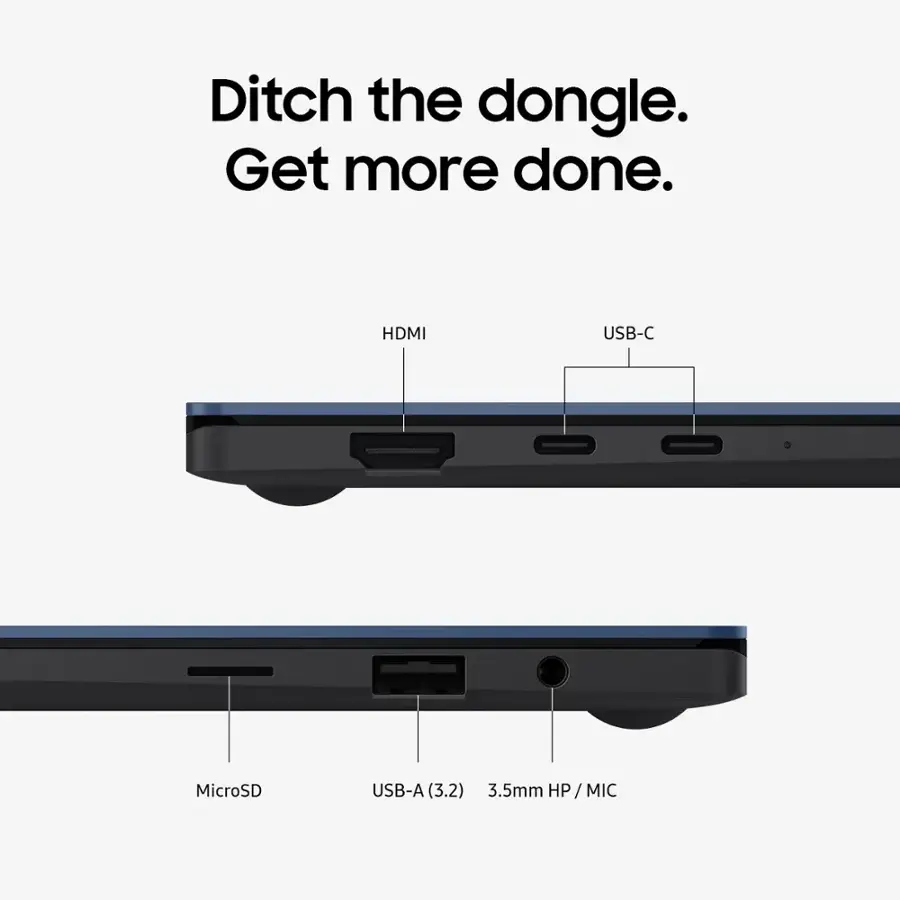 Ditch the dongle. Get more done.

HDMI USB-C MicroSD USB-A (3.2) 3.5mm HP/MIC HP/MIC