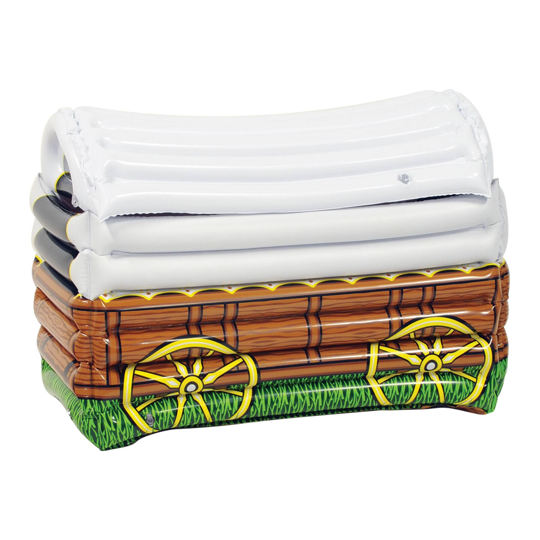 Front. The Beistle Company - Inflatable Chuck Wagon Cooler (Pack of 1) - Multicolor.