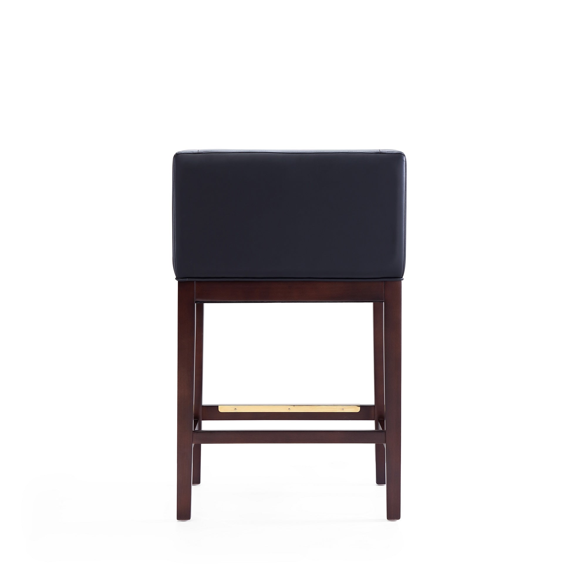 Alt View 3. Manhattan Comfort - Kingsley Mid-Century Modern Wood Upholstered Counter Stool - Set of 2 - Black.