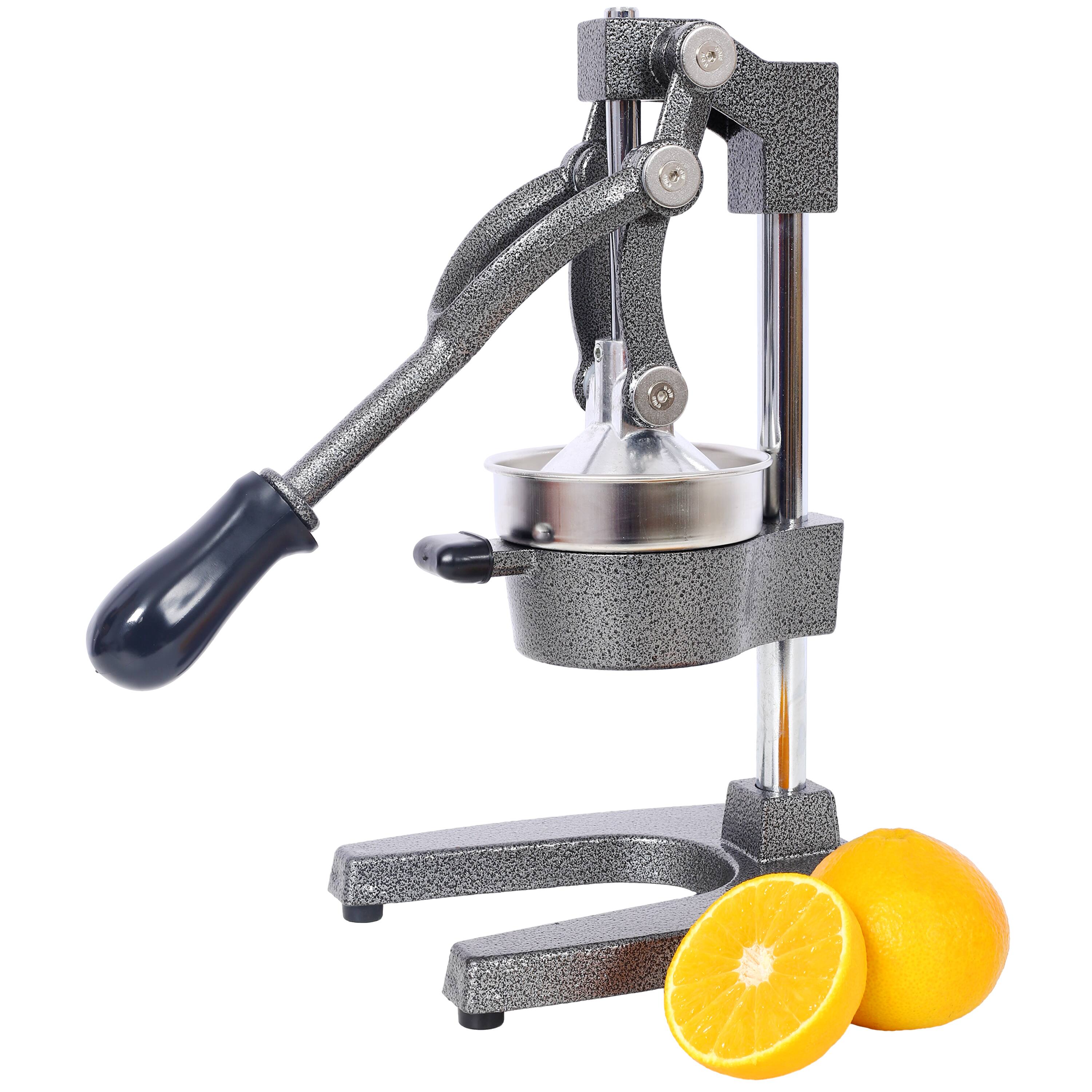 Front. Dexmalle - Dexmalle Professional Cast Iron Citrus Juicer, Manual Hand Press, Heavy Duty, Stainless Steel Cup-Gray - Grey.