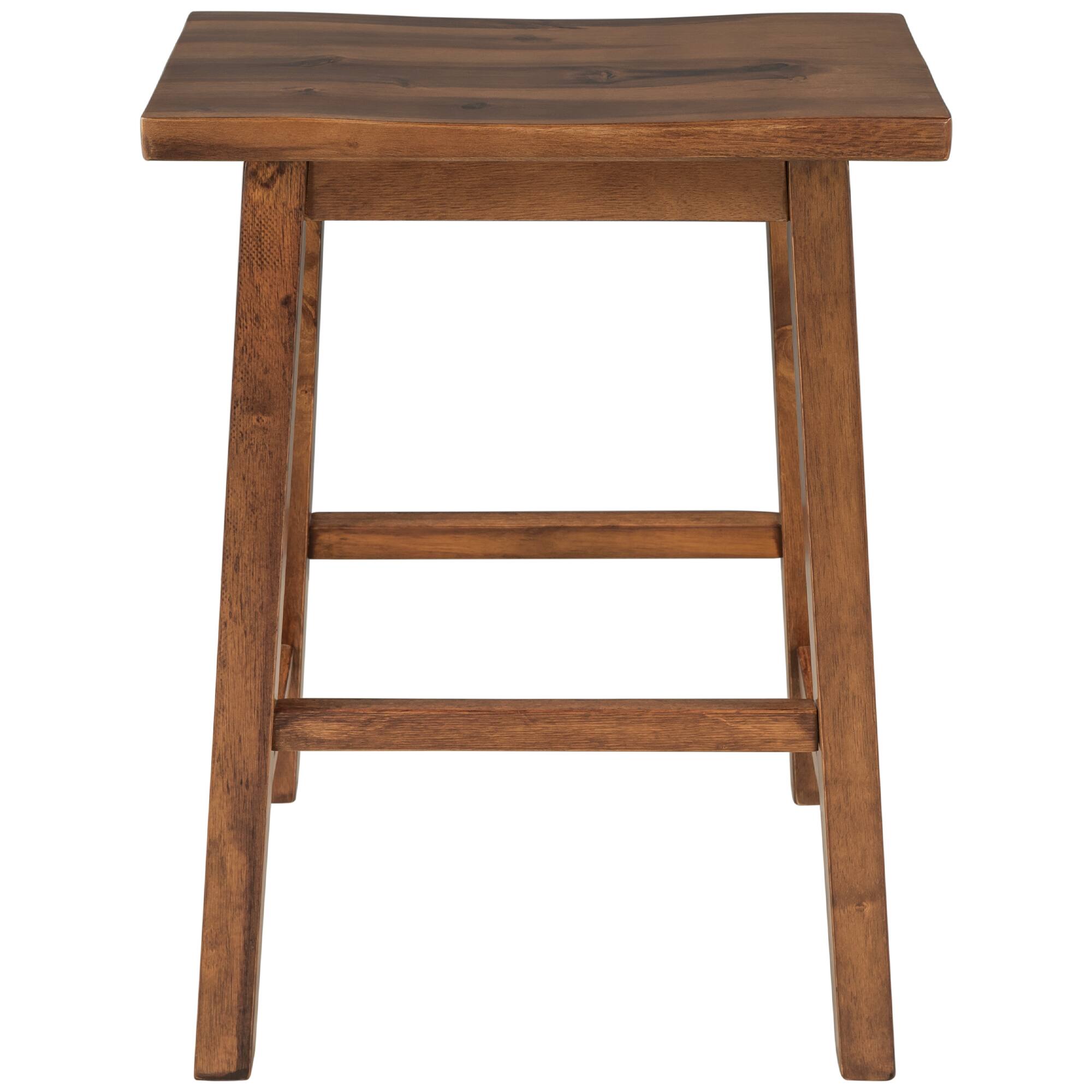 Back. SlickBlue - 2-Piece Counter Height Stools Space-Saving Kitchen & Dining Chairs for Small Spaces - Walnut.