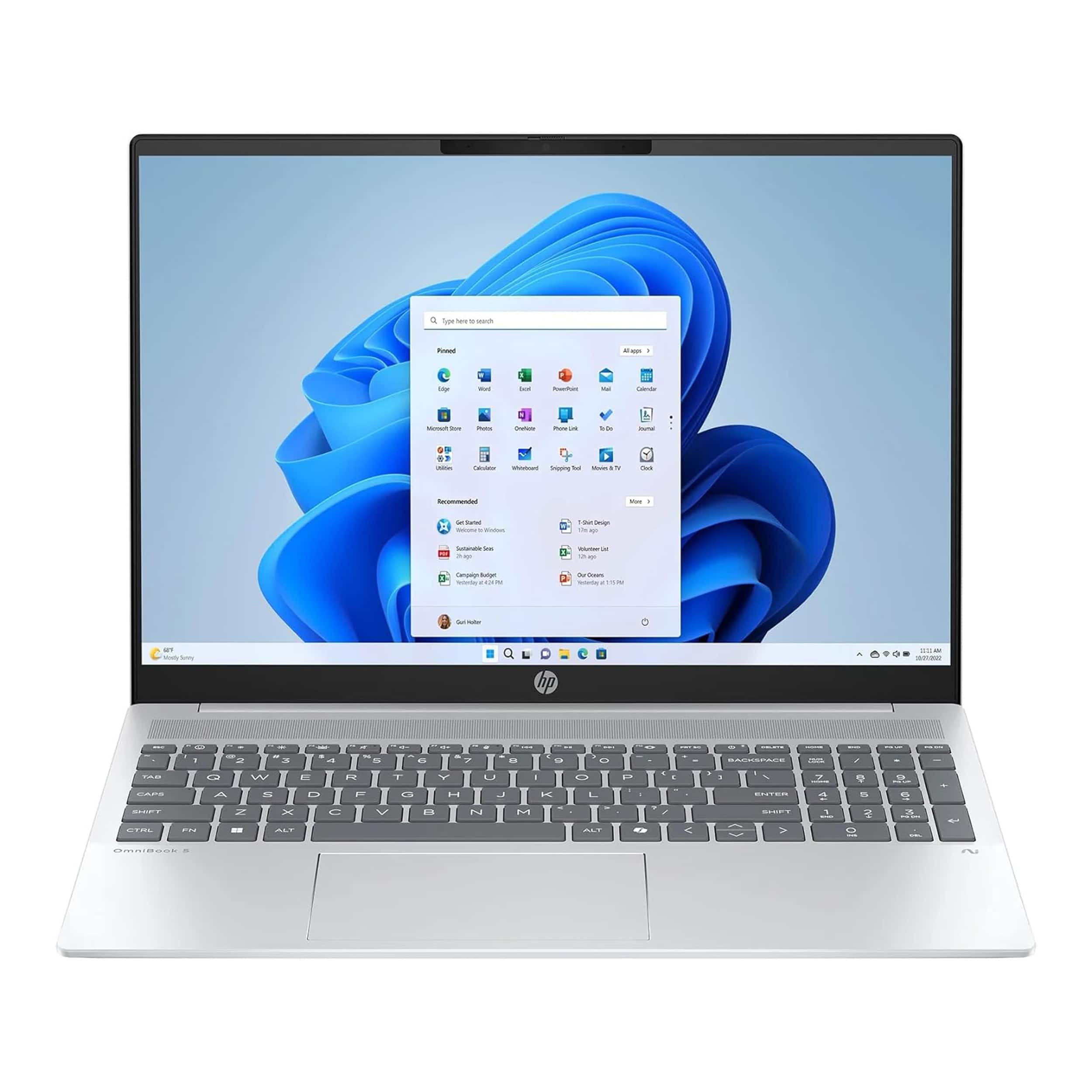 HP - Upgraded - Omnibook 5 16" WUXGA Touch Laptop,Ryzen AI 7 350,16GB RAM,1TB SSD+1TB Dock Set,Backlit,Copilot+ PC,Win 11 Pro - Silver