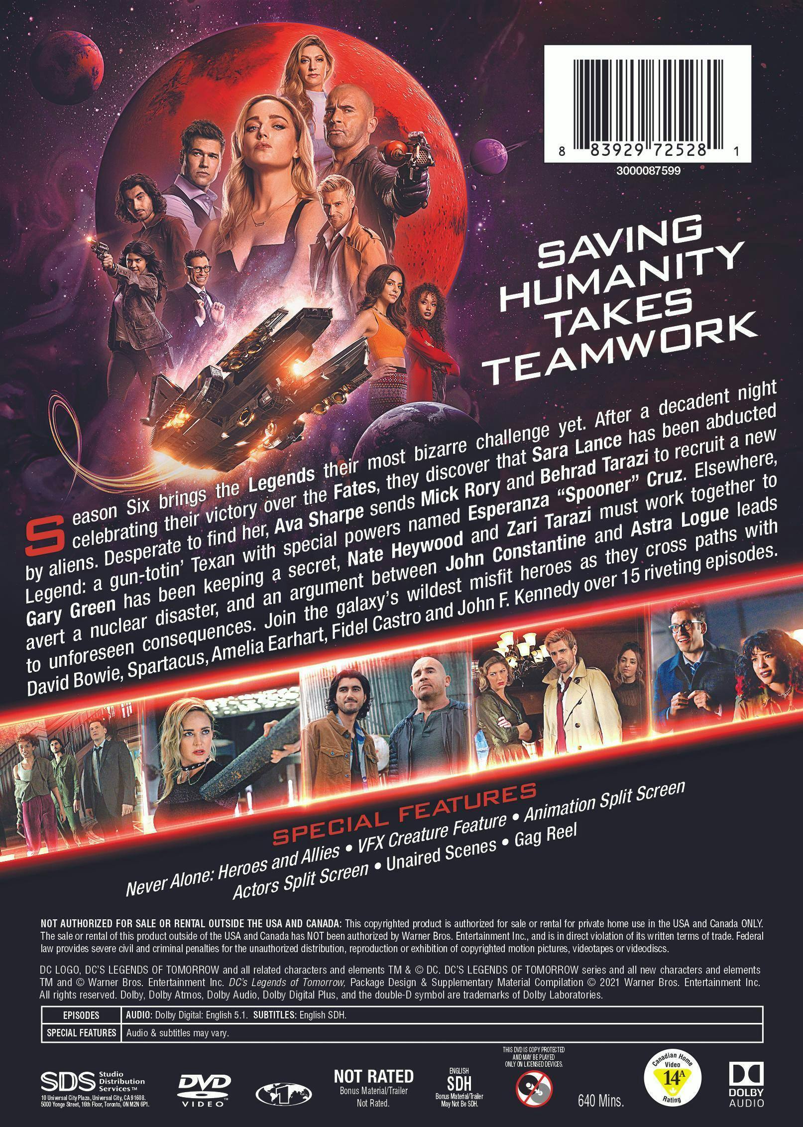 Angle. DC's Legends of Tomorrow: The Complete Sixth Season (Box Set) [DVD].