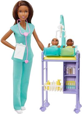 Mattel - Barbie Career - Baby Doctor Playset, African American - COLLECTIBLES - Multicolor