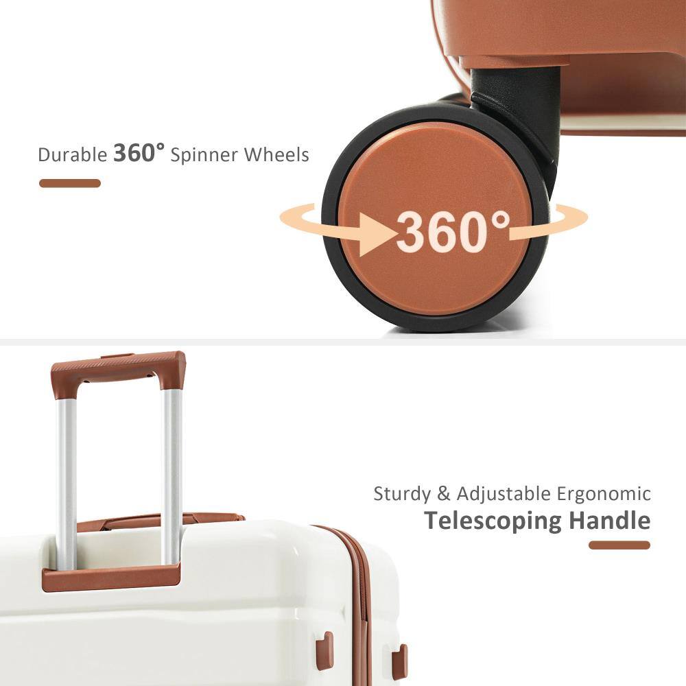 Durable 360° Spinner Wheels

Sturdy & Adjustable Ergonomic Telescoping Handle