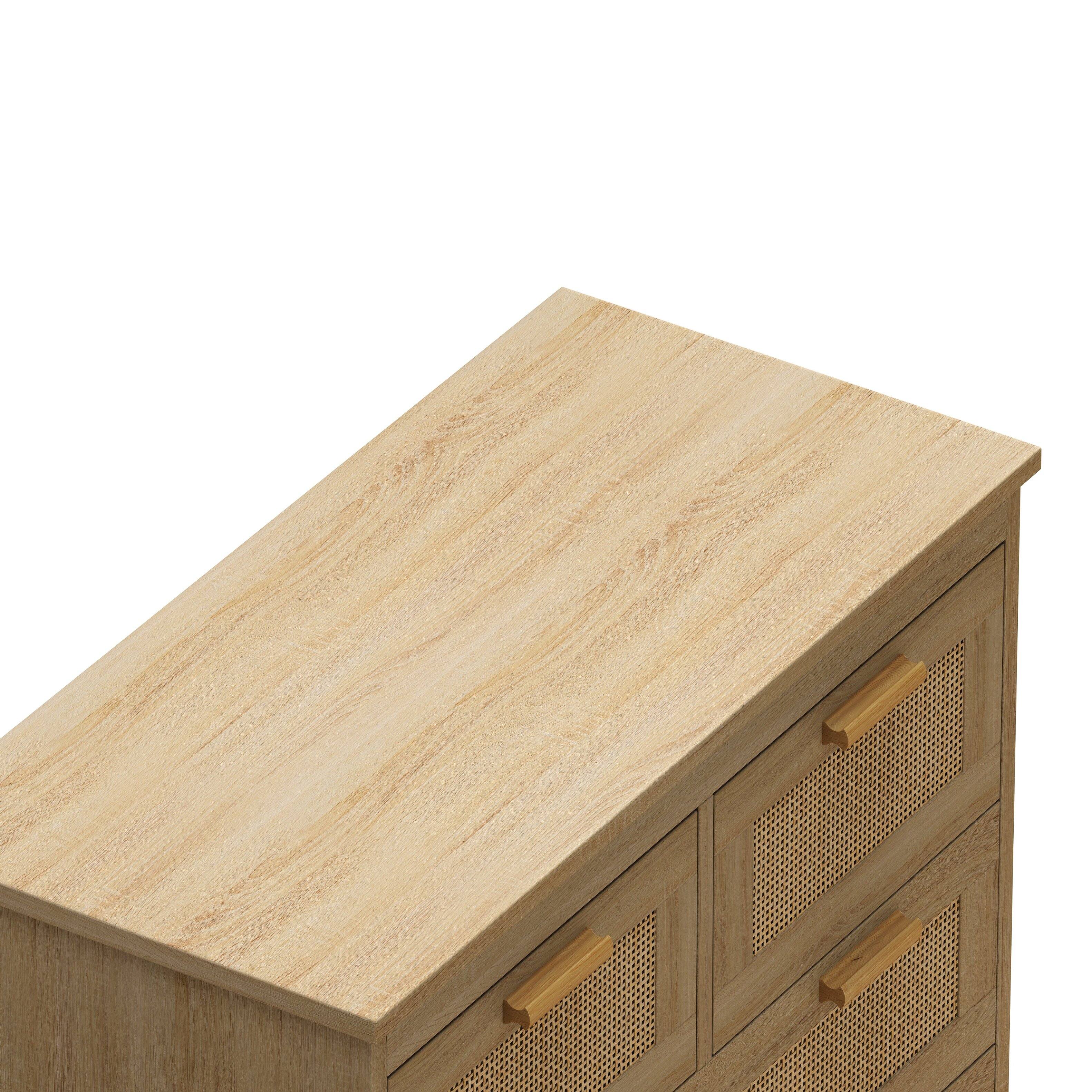 Alt View 7. Boyel Living - Natural 31.5 in. H Storage Cabinet with 4-Drawers - Natural.