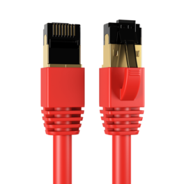 Cables Direct Online - Cat8 Ethernet Cable 5FT, 40Gbps High-Speed RJ45 Shielded Copper Cord for Router, PC & Gaming - Red