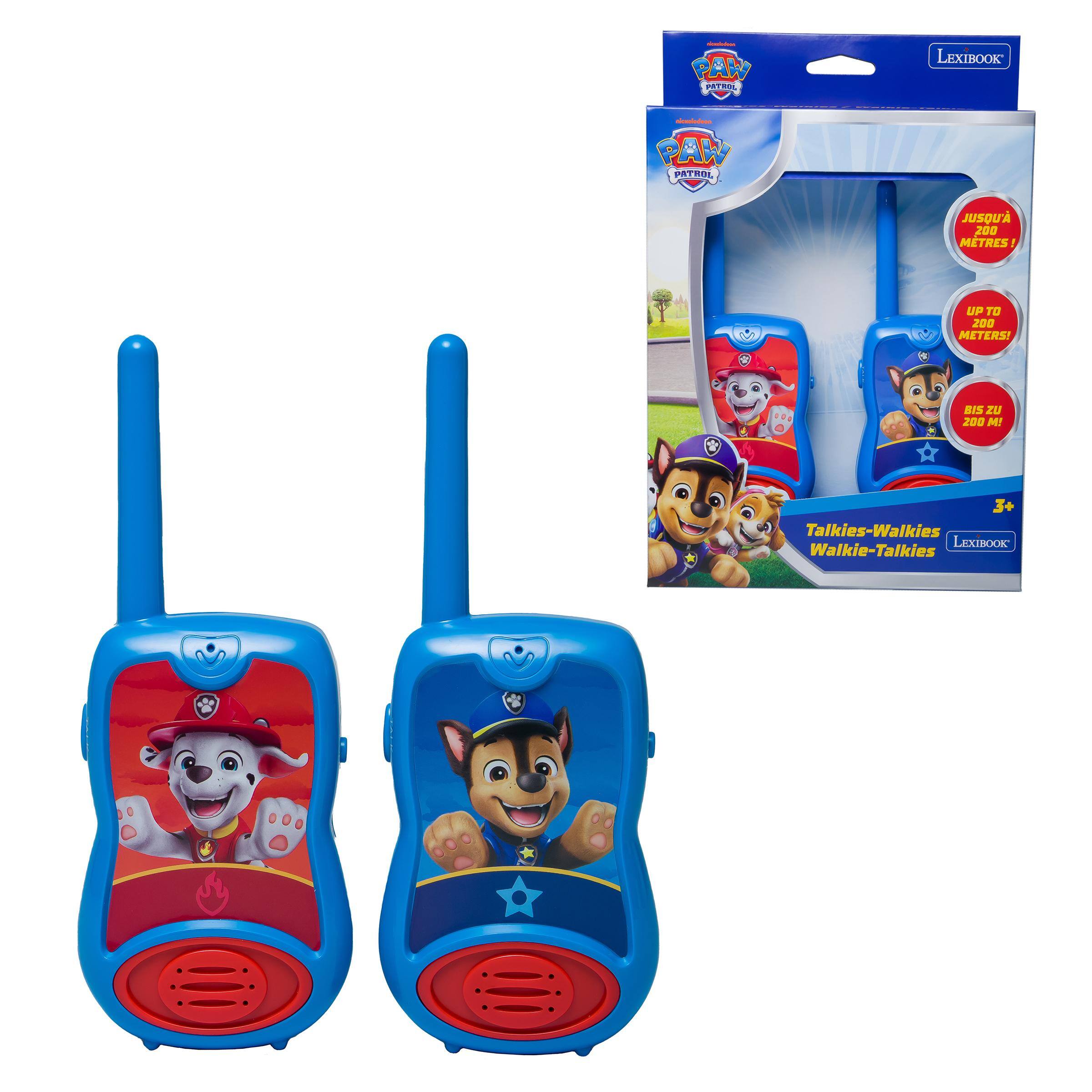 PAW PATROL  
LEXIBOOK  
PAR PATROL  
JUSQU' 200 METRES!  
UP TO 200 METERS!  
BIS ZU 200 M!  
3+ Talkies-Walkies LEXIBOOK Walkie-Talkies