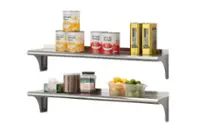 TRINITY EcoStorage® | 48" Wall Shelf | NSF | 2-Pack - Stainless Steel - Front_Zoom