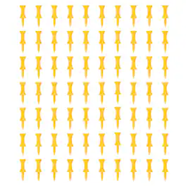 Unique Bargains - Plastic Step Down Golf Tees, 1.7 Inch Unbreakable Plastic Tees Bulk, 70pcs - Fits Practice/Outdoor/Course/Competition - Yellow