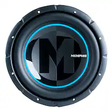 Front. Memphis Car Audio - Memphis PRXL12FT Power Reference 12" 1/2/4 Ohm RGB LED Selectable Impedance Subwoofer - Black/Gray.
