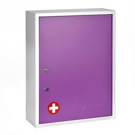 Viva Comfort - Medicine Cabinet, Large Surface Mount Bathroom Security Cabinet with Dual Lock - Purple
