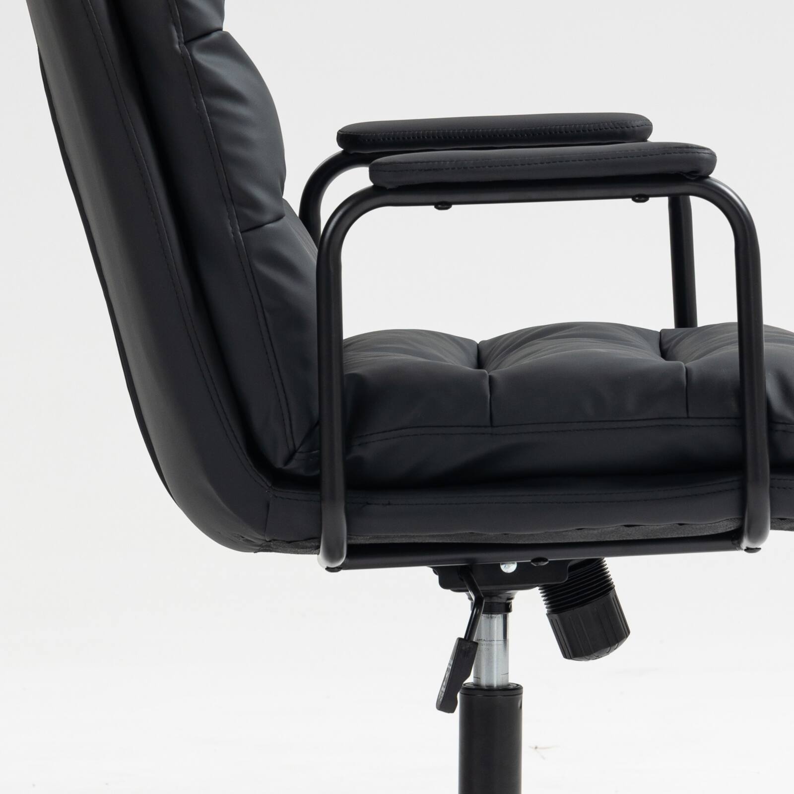 Alt View 1. Spaco - Spaco Executive Office Chair with Ergonomic PU Leather, 40° Recline, Swivel with Wheels, for Home Office - Black.