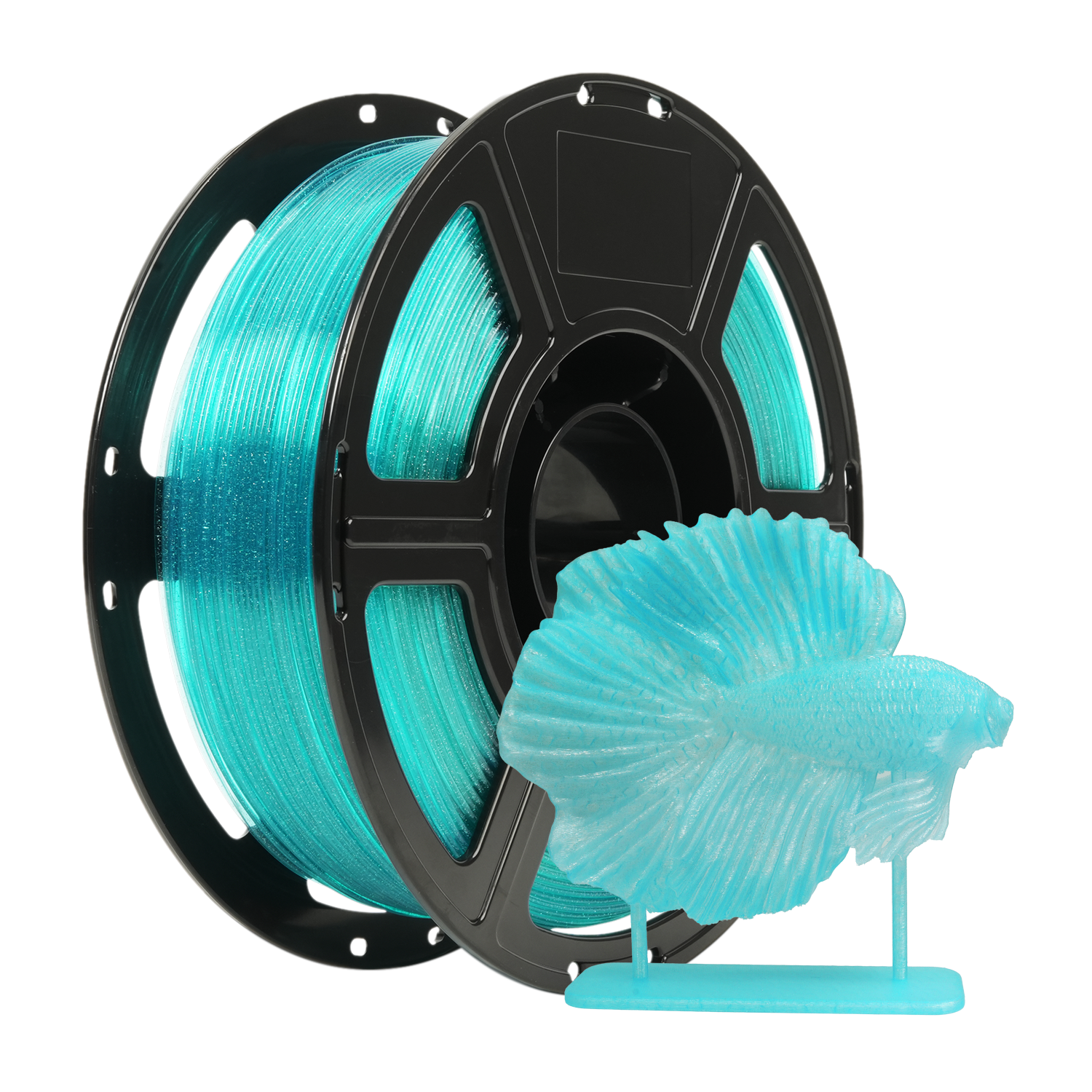 Flashforge - PLA Crystal Rainbow 3D Printer Filament-1.75mm-1kg (2.2 lbs) Spool - Mint Slush