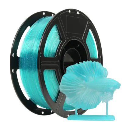 Front. Flashforge - PLA Crystal Rainbow 3D Printer Filament-1.75mm-1kg (2.2 lbs) Spool - Mint Slush.
