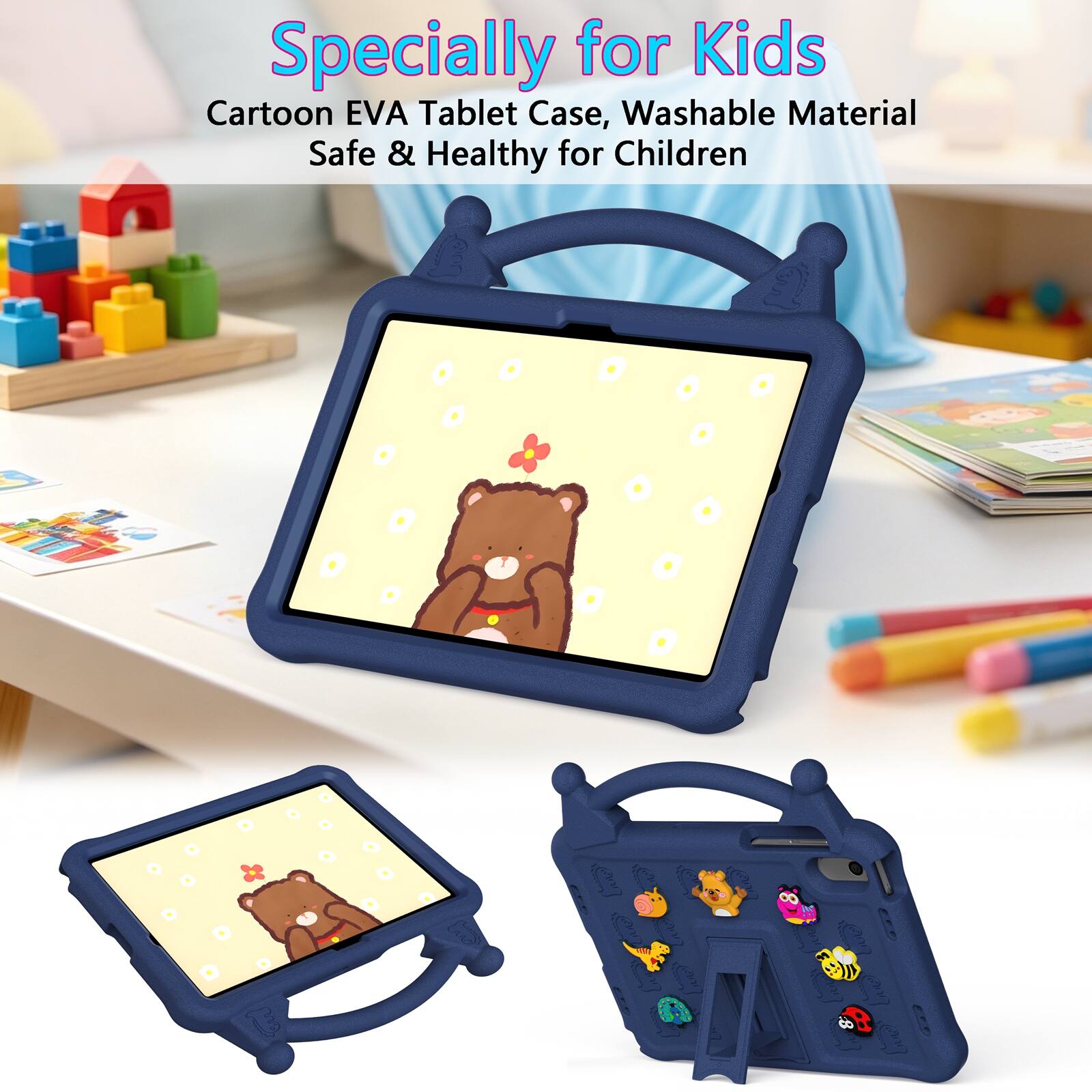 Specially for Kids Cartoon EVA Tablet Case, Washable Material Safe & Healthy for Children
