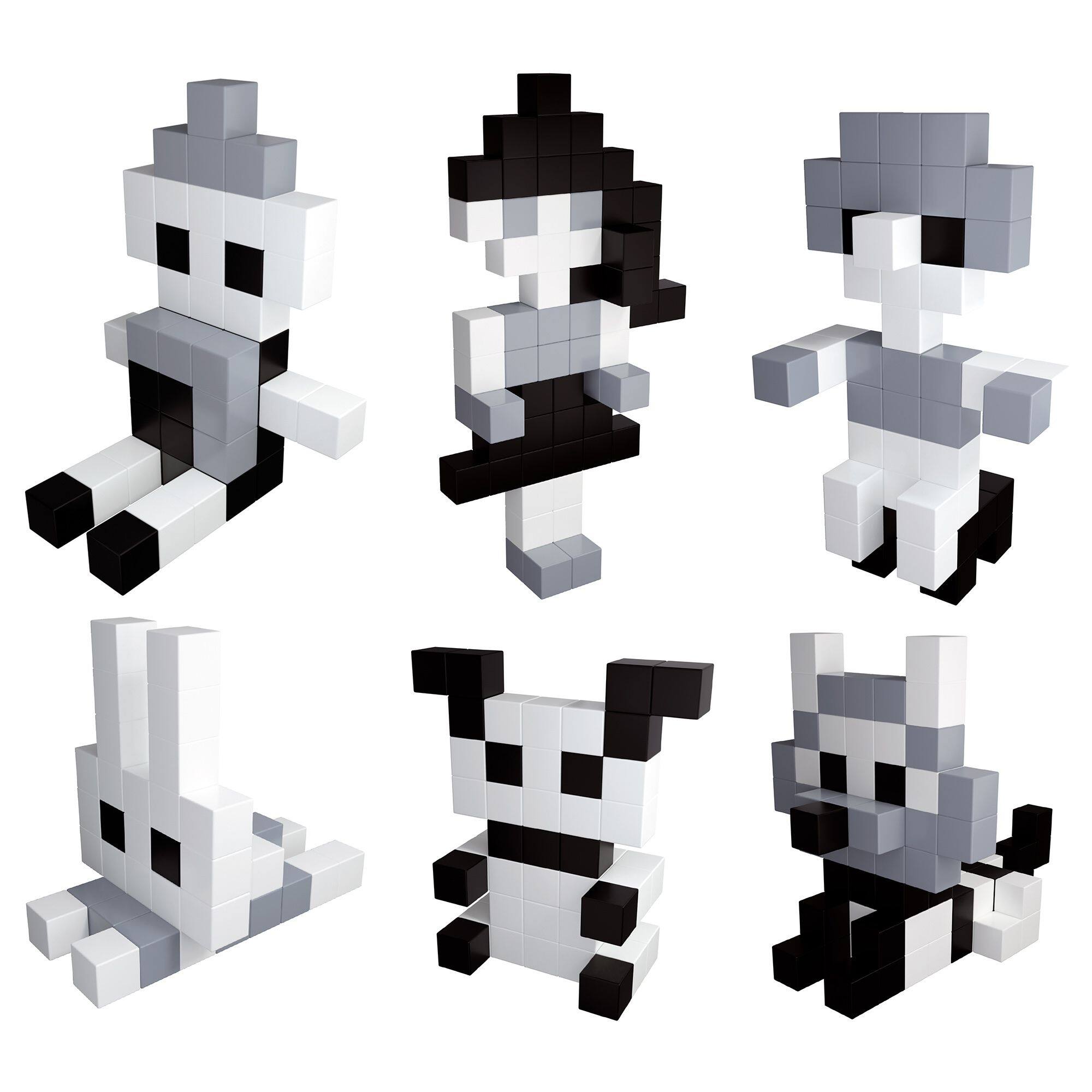 Alt View 3. PicassoTiles - PICASSO-TILES Magnetic Puzzle Cube, 101PCS Construction STEM Building Blocks Educational Sensory Toy - Multicolor.