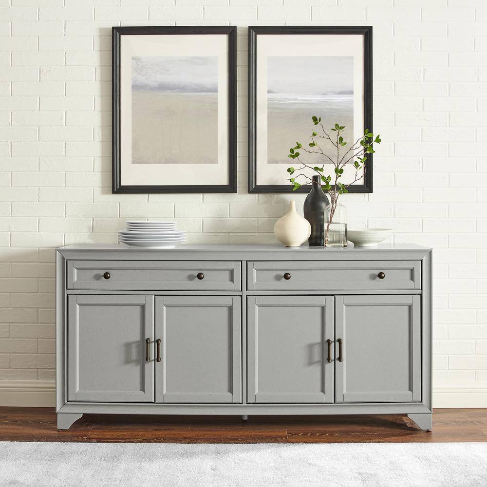 Alt View 7. Crosley Furniture - Tara Sideboard - Distressed Gray.