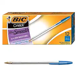 BIC - Cristal Ballpoint Pens, Medium Point, Dozen - Blue Ink
