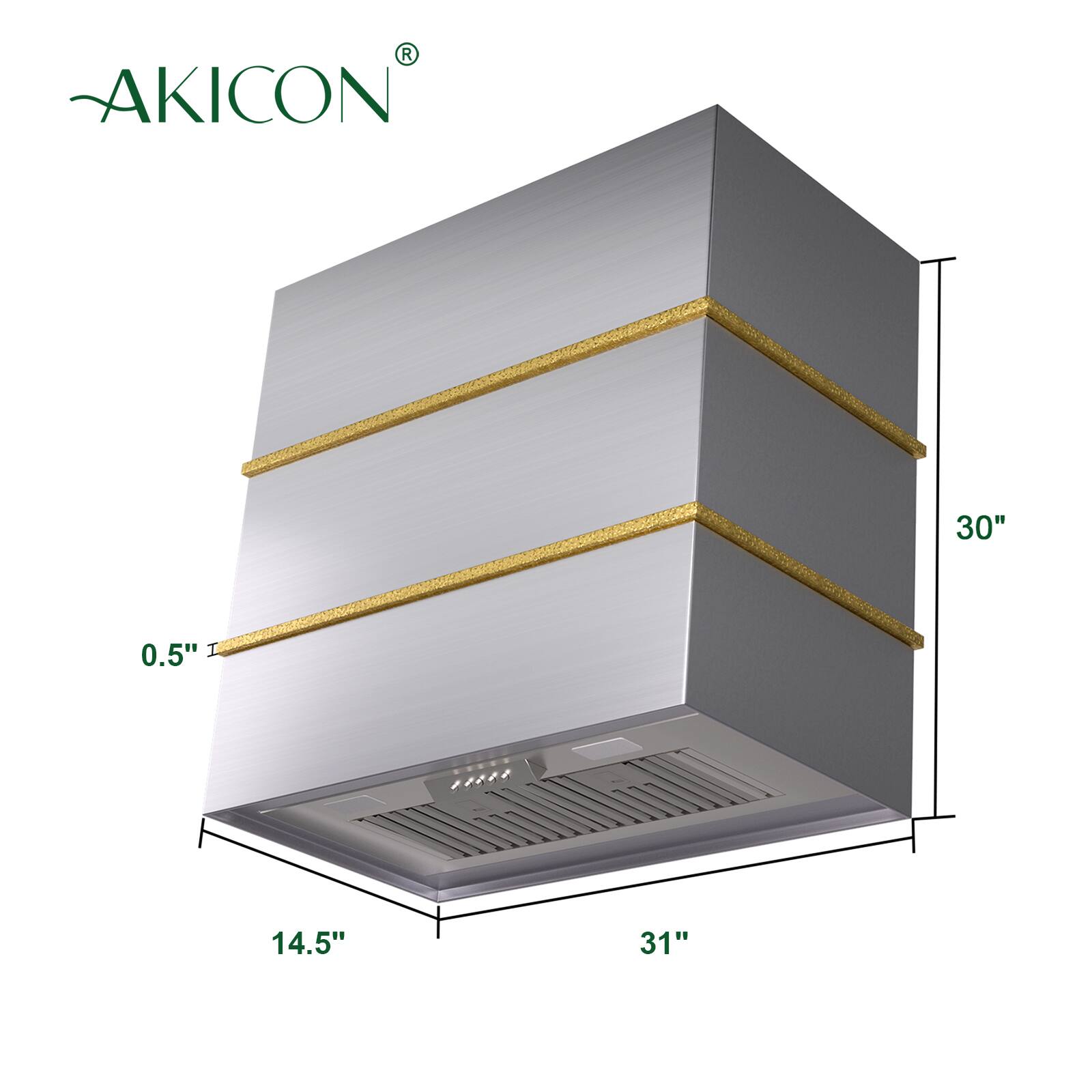 AKICON  
30"  
0.5"  
14.5"  
31"
