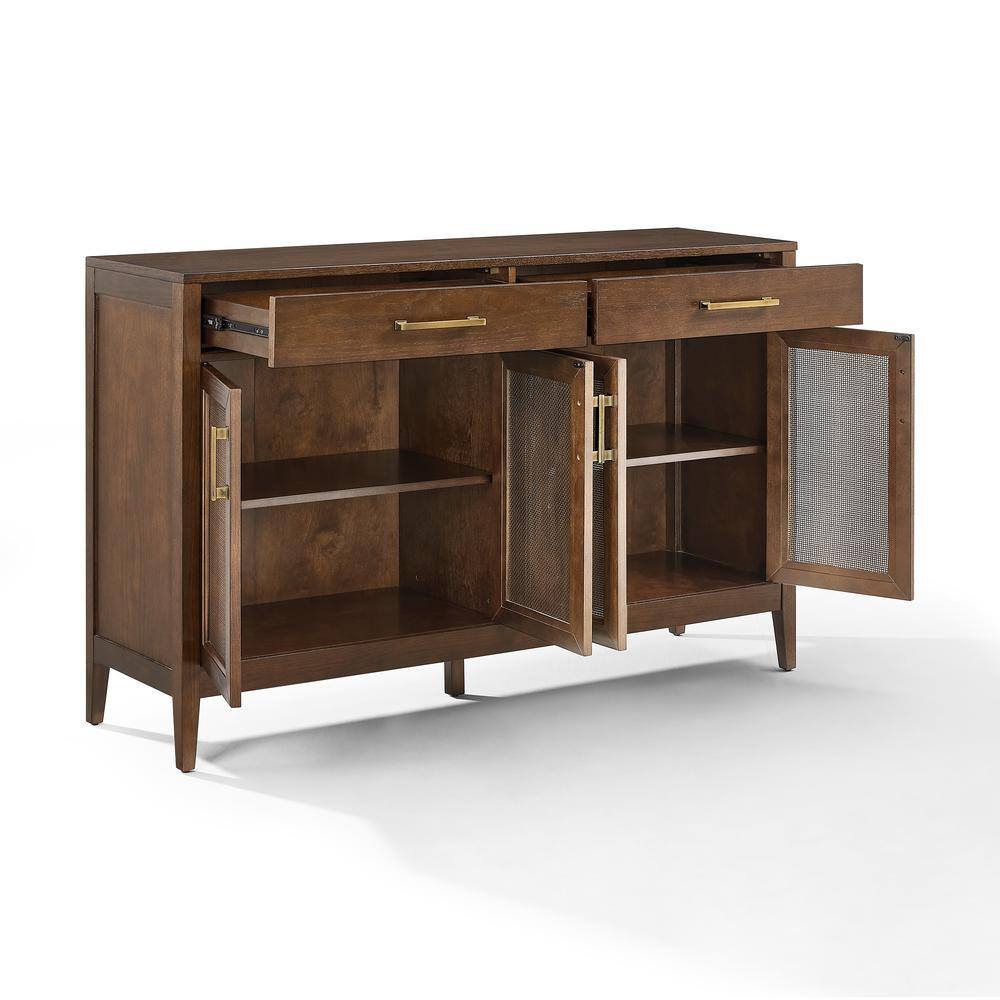 Back. Crosley Furniture - Milo Sideboard - Dark Brown.