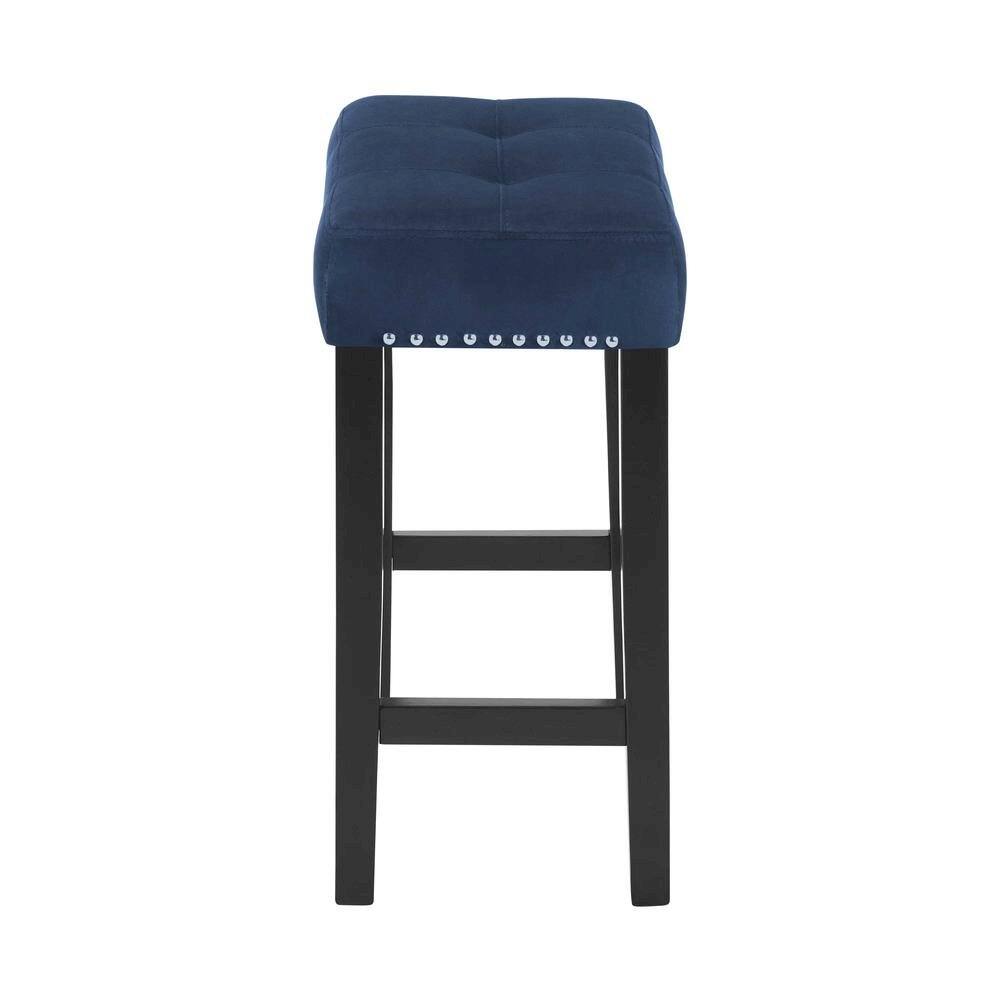 Alt View 4. FurniFact - Blue Bar Table Set – Console Table with Stools for Kitchen or Lounge - Blue.