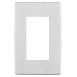 Leviton - 1 gang Plastic Decorator Screwless Wall Plate 1 pk - White