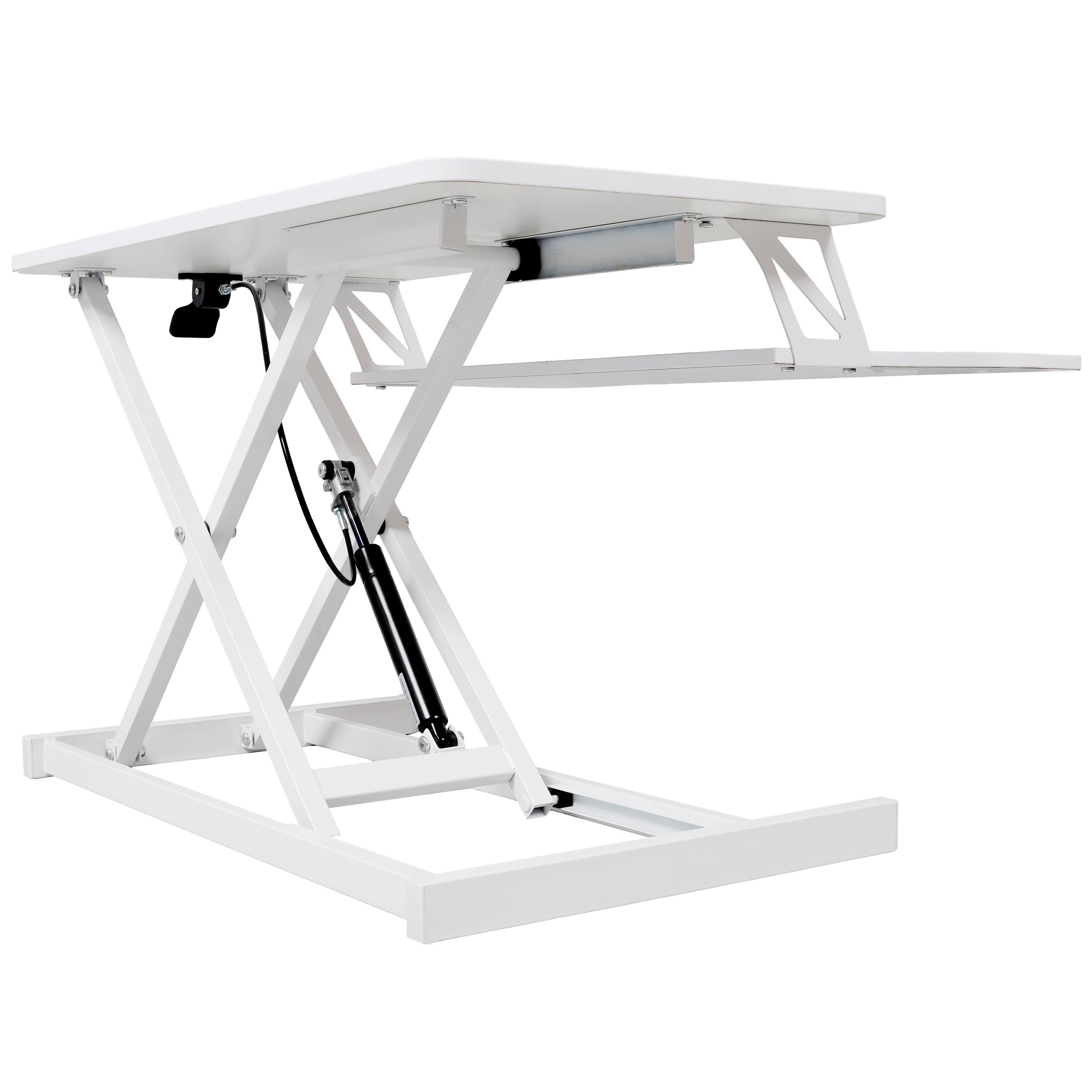 Alt View 1. GOODSILO - Adjustable Height Standing Laptop Desk | Sit Stand Up Workstation with Keyboard Tray - White.