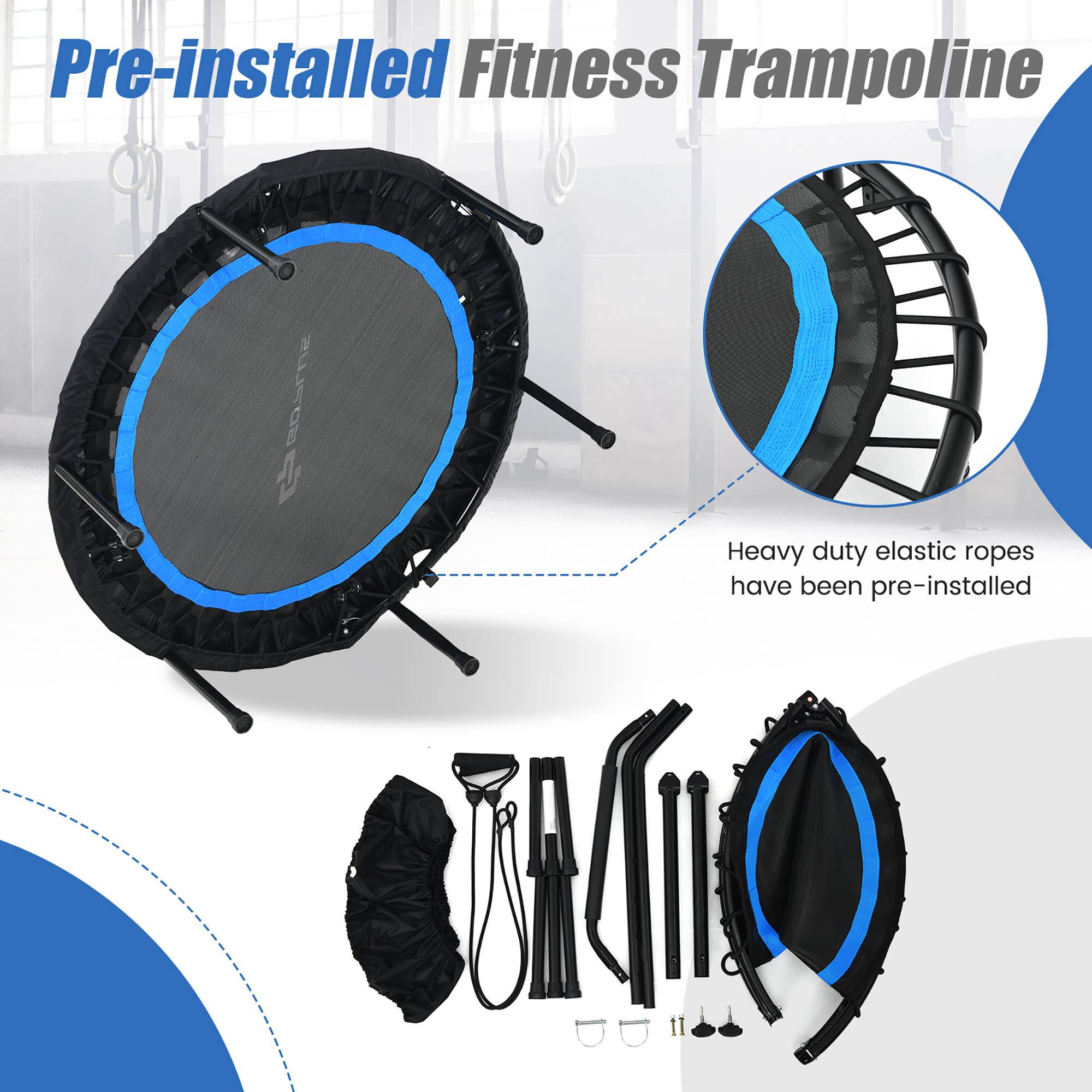 Pre-installed Fitness Trampoline

Heavy duty elastic ropes have been pre-installed