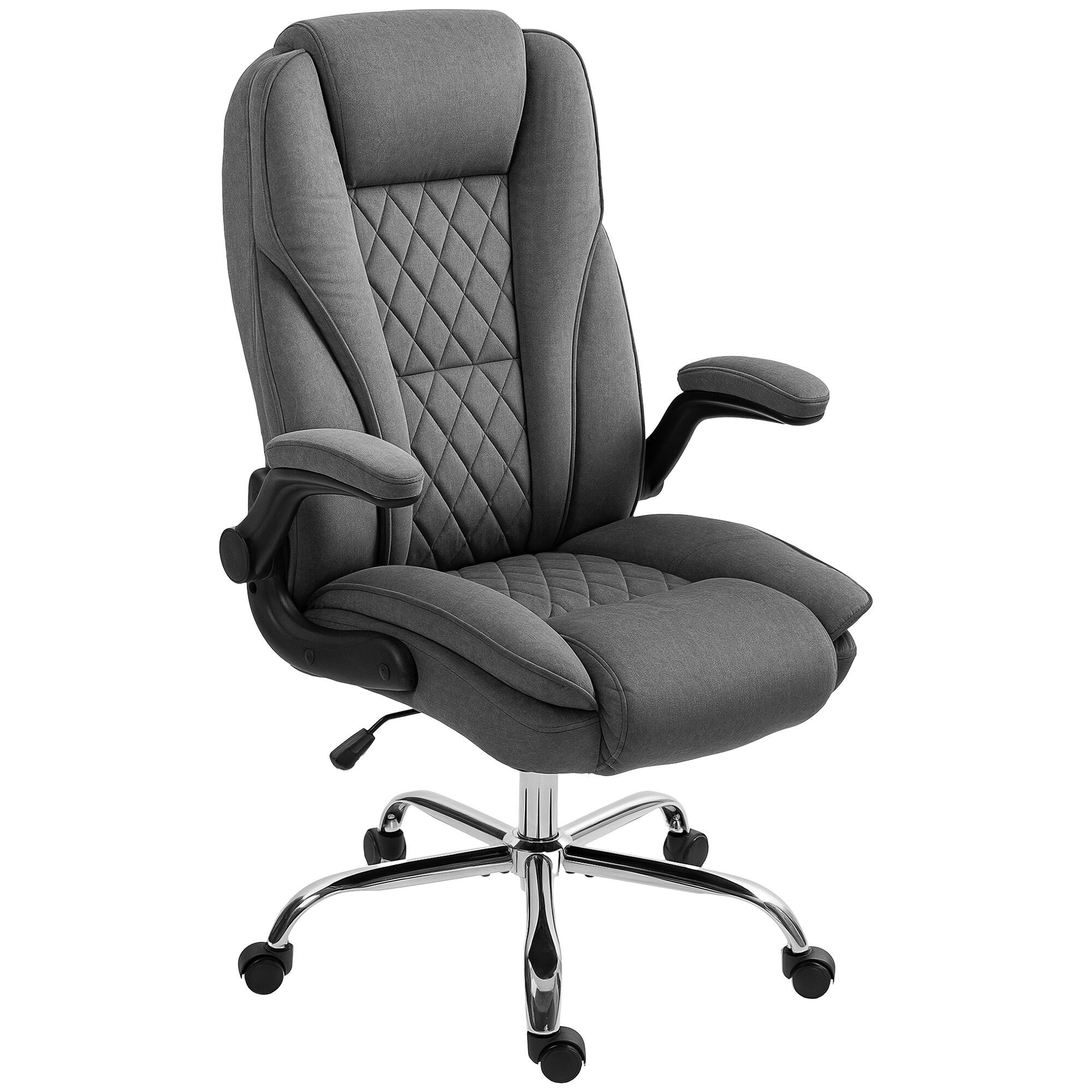 Alt View 3. Anysun - Anysun Modern Aesthetic Velvet Diamond Pattern Executive Office Chair with Flip-up Armrest - Charcoal Gray.