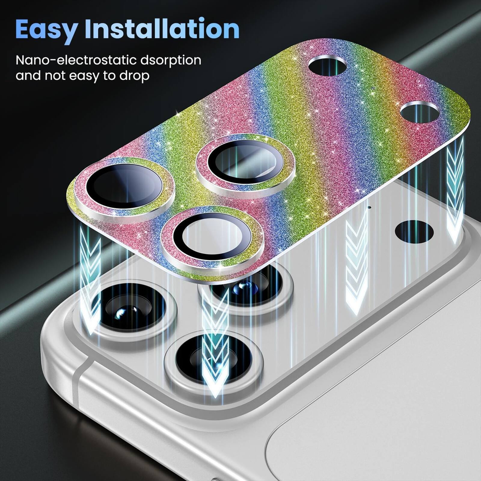 Easy Installation  
Nano-electrostatic adsorption and not easy to drop