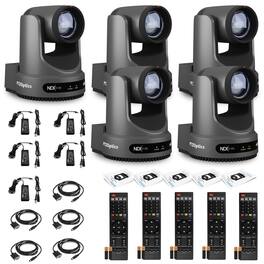 5 x PTZOptics Move 4K PTZ Camera with 12x Zoom (Gray) (PT12X-4K-GY-G3)