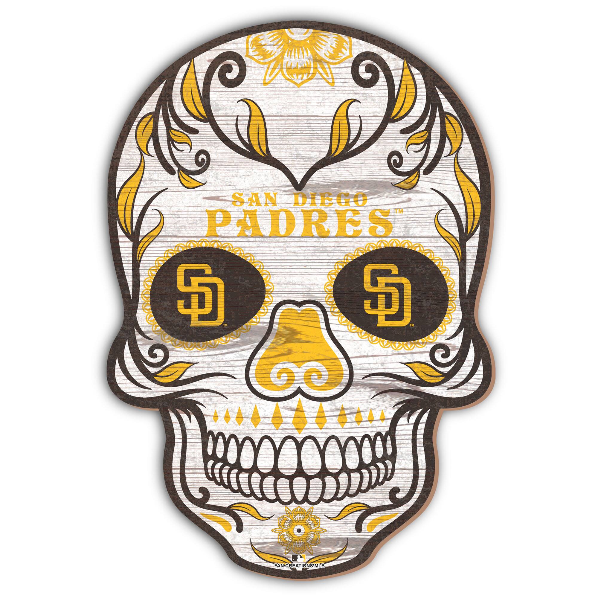 San Diego Padres 12'' Sugar Skull Sign