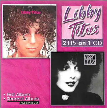 Libby Titus
2 LPs on 1 CD
First Album
Second Album
Plus Bonus Cut