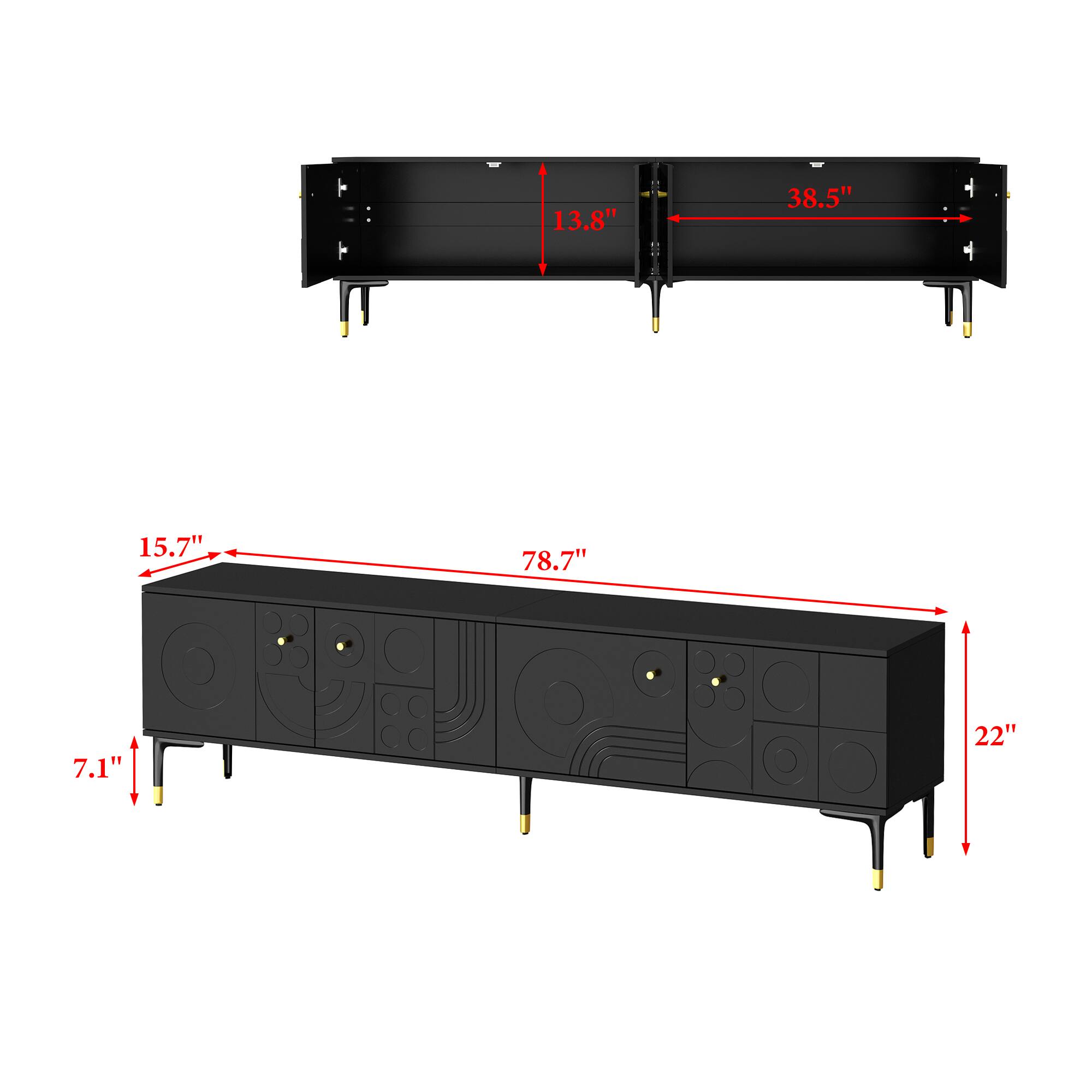 13.8" 38.5" 15.7" 78.7" 7.1" 22"