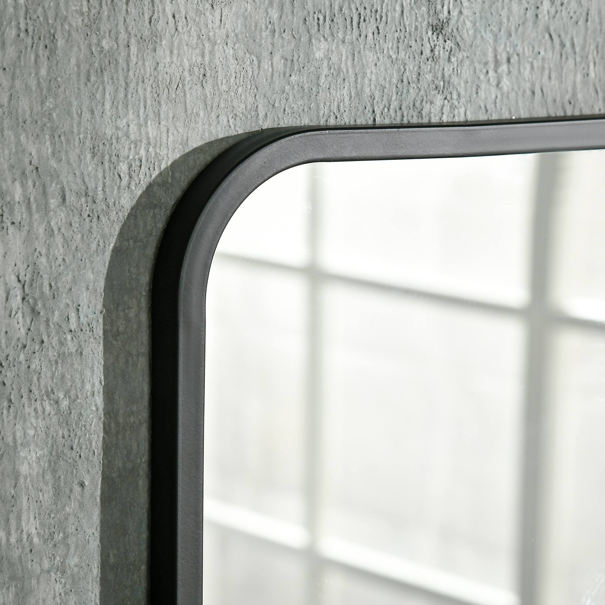 Alt View 7. Homcom - 34x21" Rectangle Wall Mirror w/Storage Shelf Modern Decor - Black.