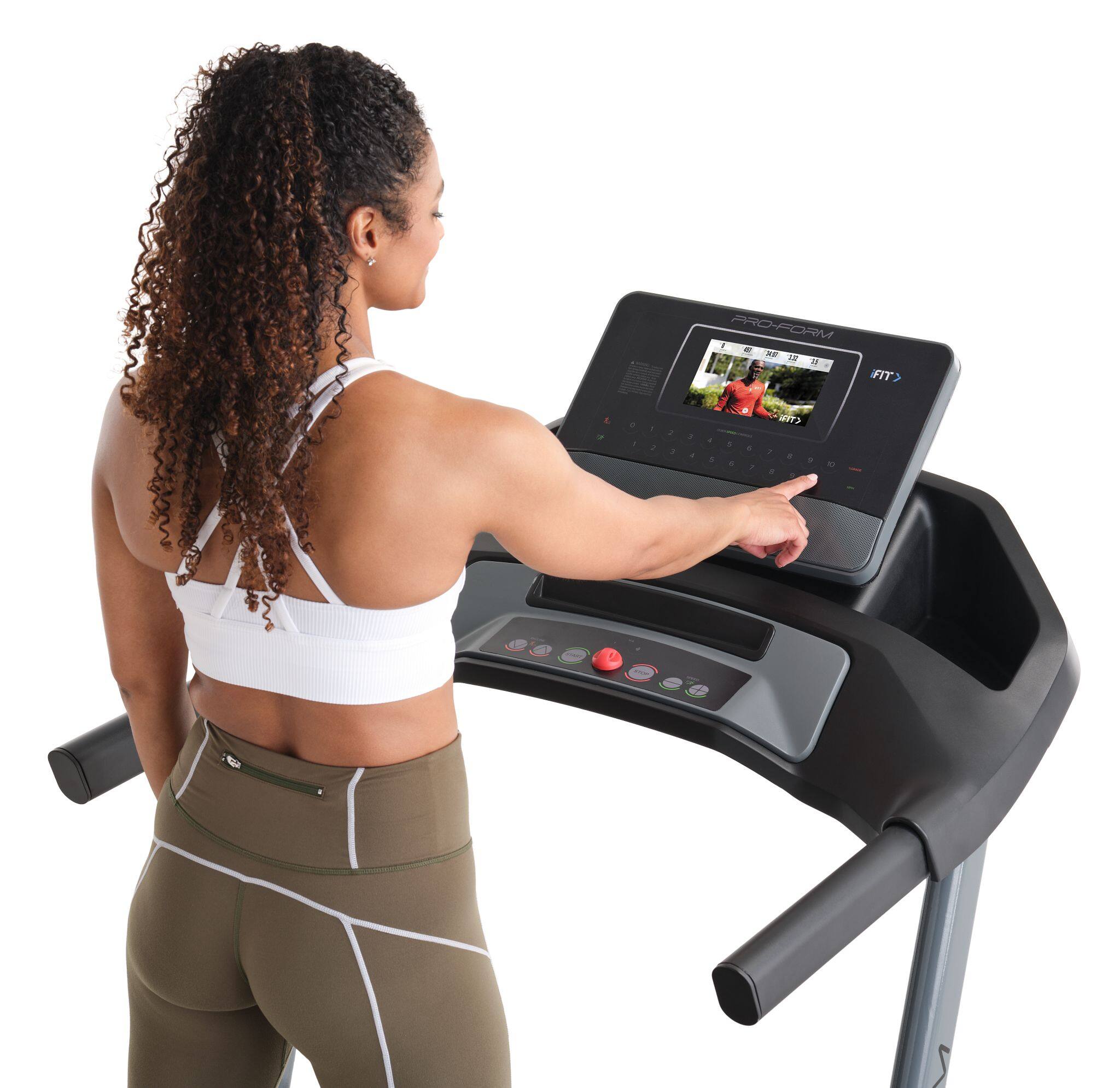 Alt View 15. ProForm - Carbon T7 Smart Treadmill with 7” HD Touchscreen, 30-day iFIT Family Membership Included - Black.