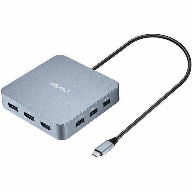 Front. Adesso - Adesso AUH-4051 Docking Station - for Monitor, Notebook - Charging Capability - 65 W - USB Type C - 3 Displays Supported.