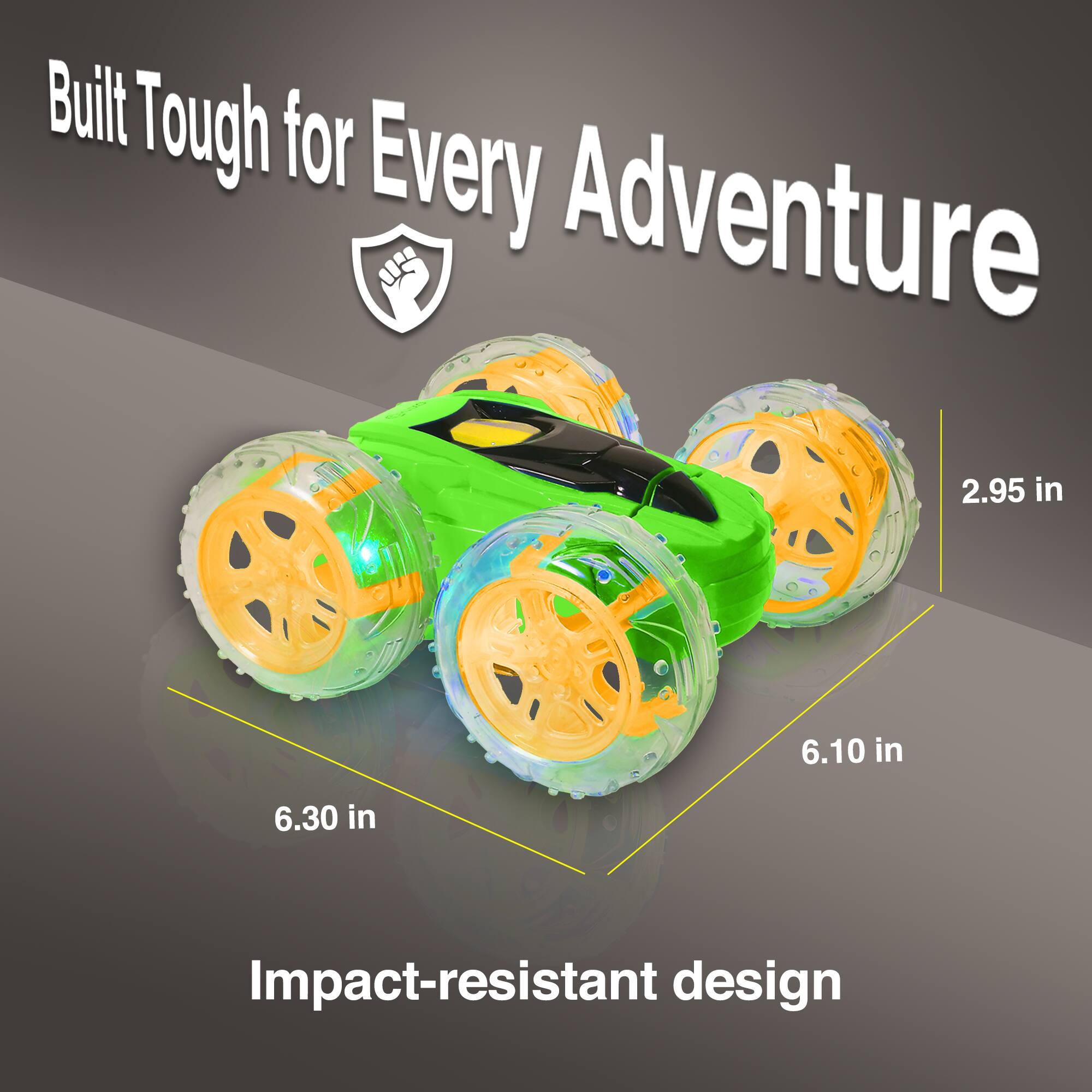 Built Tough for Every Adventure, Impact-resistant design, 2.95 in, 6.10 in, 6.30 in