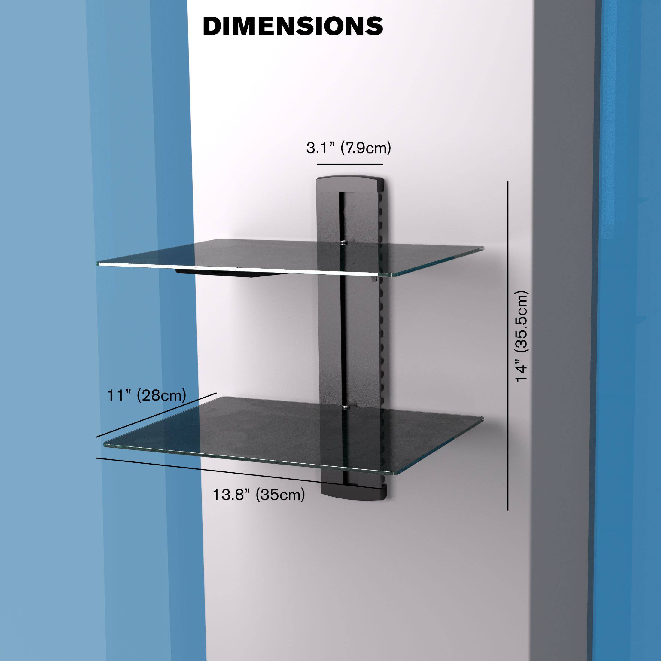 DIMENSIONS

3.1" (7.9cm)

11" (28cm)

13.8" (35cm)

14" (35.5cm)