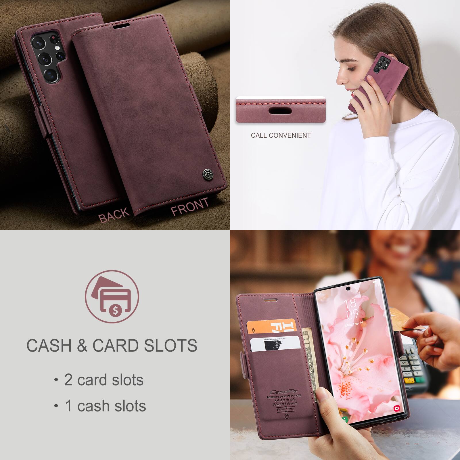 Boo

CALL CONVENIENT

BACK
FRONT

$ CASH & CARD SLOTS
- 2 card slots
- 1 cash slot

18 09 Mort, bep
3" 5"

Cosa Brossing personal prnder News 2 Kykoring KPS