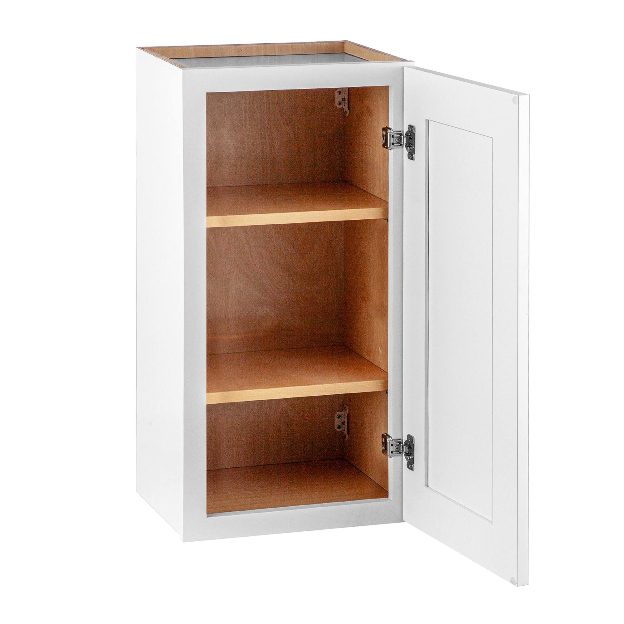 Alt View 1. Boyel Living - White Shaker Wall Cabinet with RTA 15-in L x 12-in W x 30-in H for Kitchen Bathroom Laundry Garage - White.
