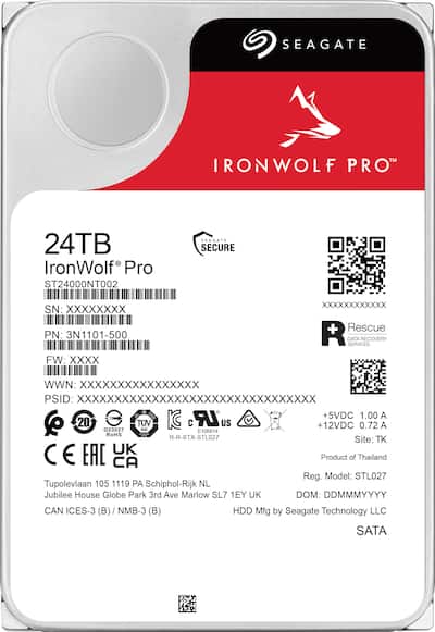 Seagate IronWolf Pro 24TB NAS Internal Hard Drive with Rescue Data Seagate IronWolf Pro 24TB NAS Internal Hard Drive with Rescue Data