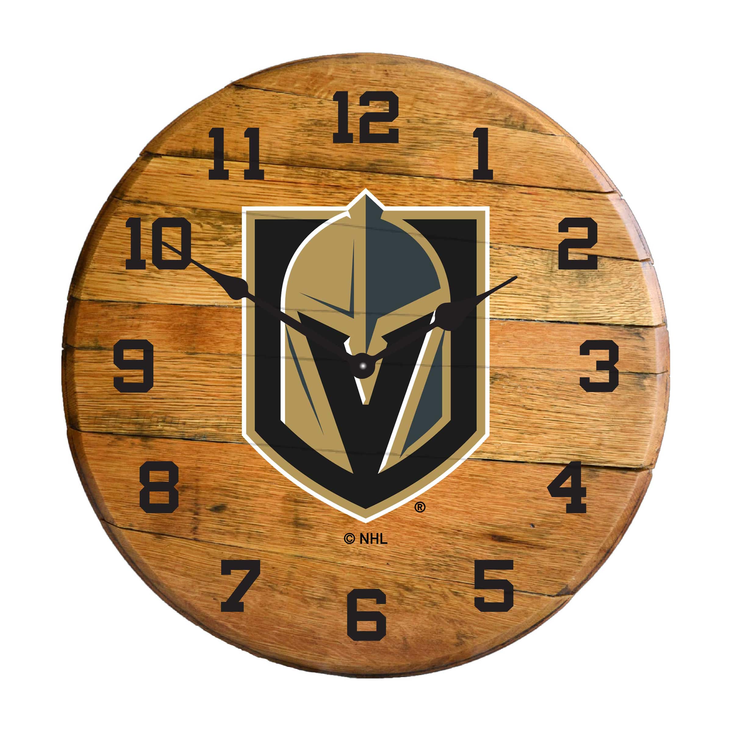 Imperial - Vegas Golden Knights Oak Barrel Clock - Multicolor